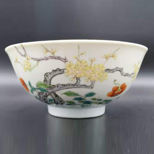 清道光慎德堂制白地粉彩花卉碗【藏品之十】