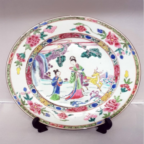 清雍正粉彩人物盘