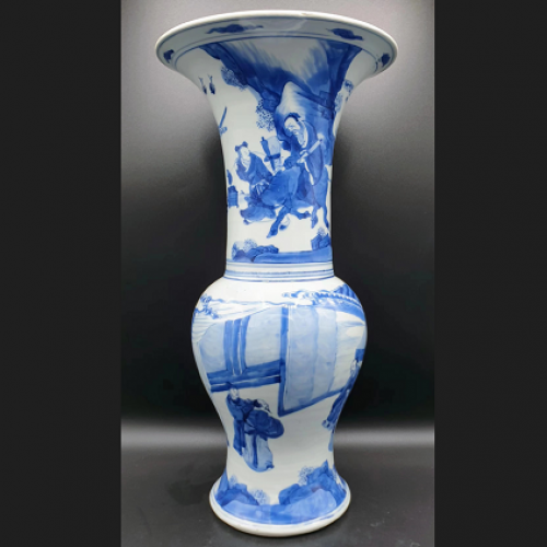 清康熙青花人物凤尾尊【藏品之38】